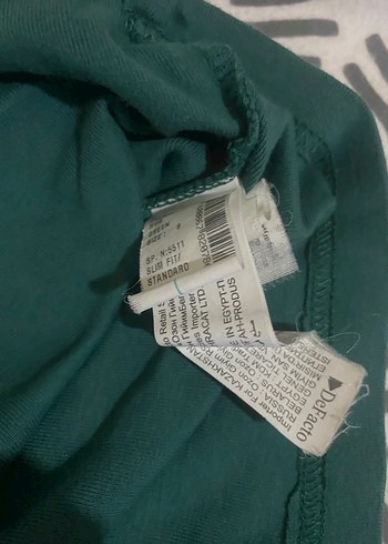 Erkek Koyu Yeşil V Yaka Kısa Kollu Tişört - Görsel 3