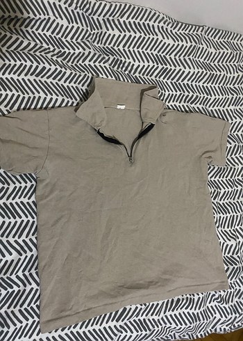 Bej Kısa Kollu  Erkek Tshirt - Görsel 2