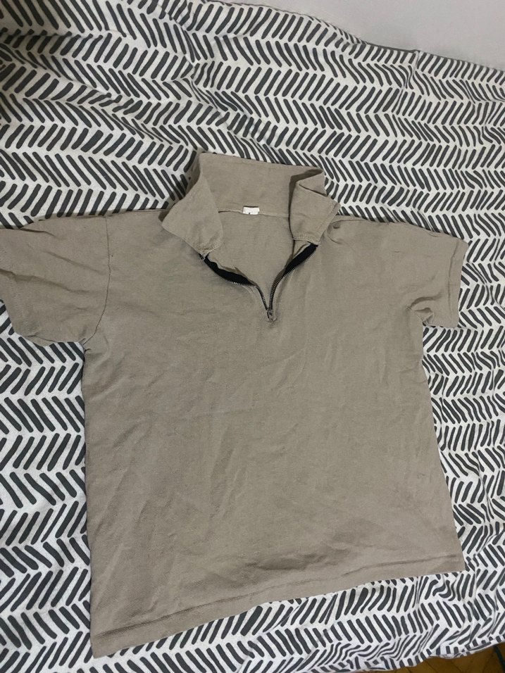 Bej Kısa Kollu  Erkek Tshirt - Görsel 2