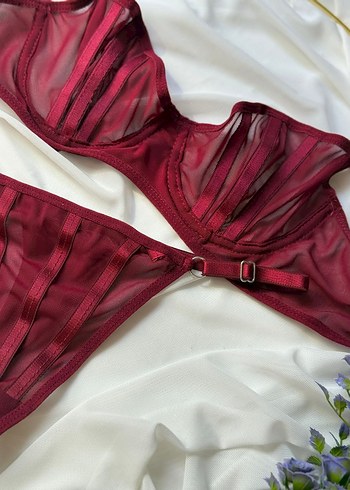 Parizyen Bohem Kırmızı Sütyen Takımı - Görsel 20