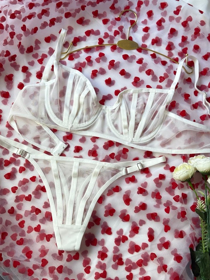 Mor Parisian Tarzı Midi Sütyen Takımı - Görsel 4