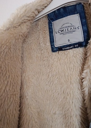 Düğmeli Kadın Mavi Kot Ceket - Görsel 2