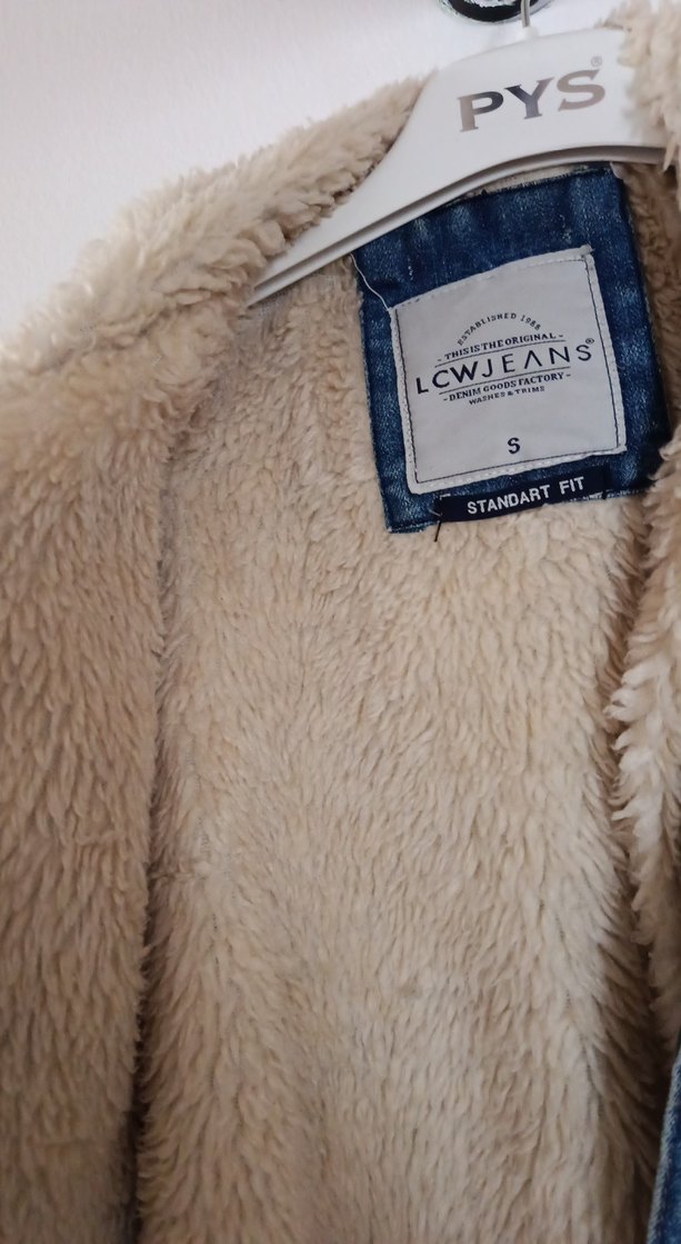 Düğmeli Kadın Mavi Kot Ceket - Görsel 2