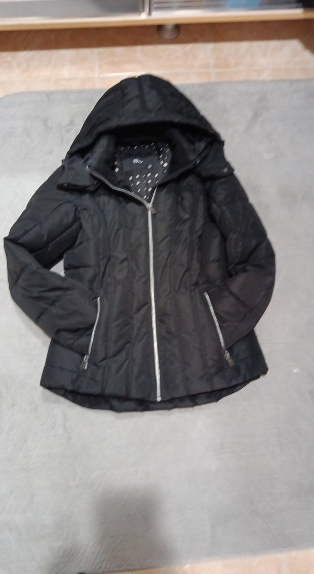 Gri Fermuarlı Kadın Kışlık Mont - Görsel 4