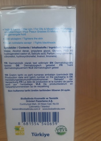 SiOBellinda Arındırıcı ve Sıkılaştırıcı Tonik - Görsel 3