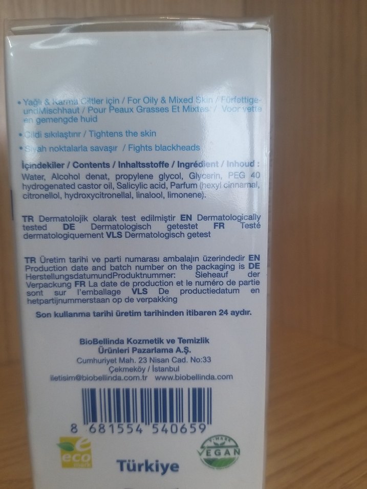 SiOBellinda Arındırıcı ve Sıkılaştırıcı Tonik - Görsel 3