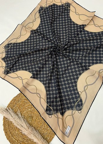 Zincir Detaylı Kadın Kahverengi Şal - Görsel 7