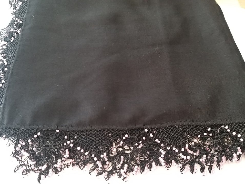 iğne oyalı pamuklu tülbent - Görsel 3