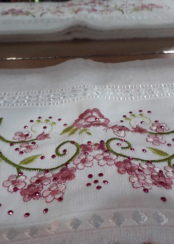 hediyelik çeyizlik nakışlı havlu - Görsel 3