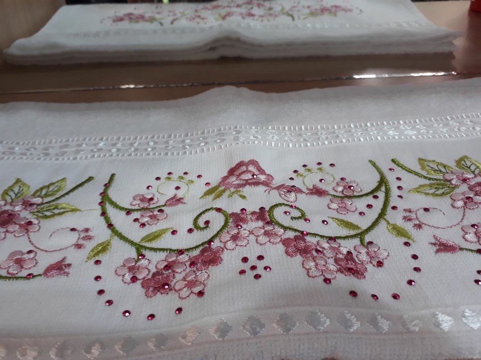 hediyelik çeyizlik nakışlı havlu - Görsel 3