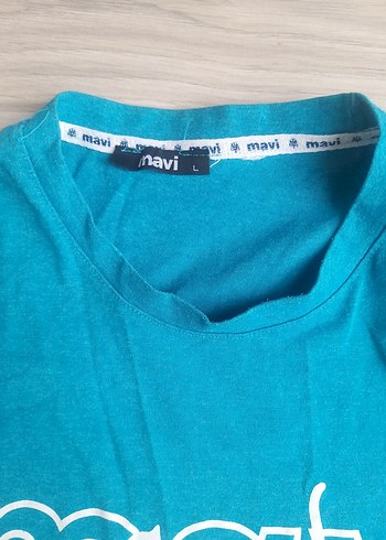 Mavi Erkek Baskılı Mavi Tişört - Görsel 2