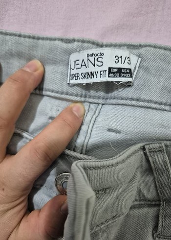 Gri renkte kadın pantolon - Görsel 3