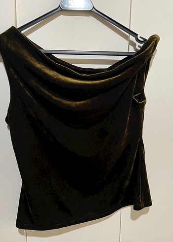 Drapeli  Yeşil Kadın Bluz - Görsel 3