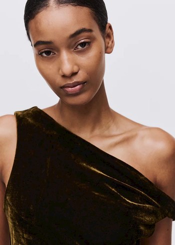 Drapeli  Yeşil Kadın Bluz - Görsel 2