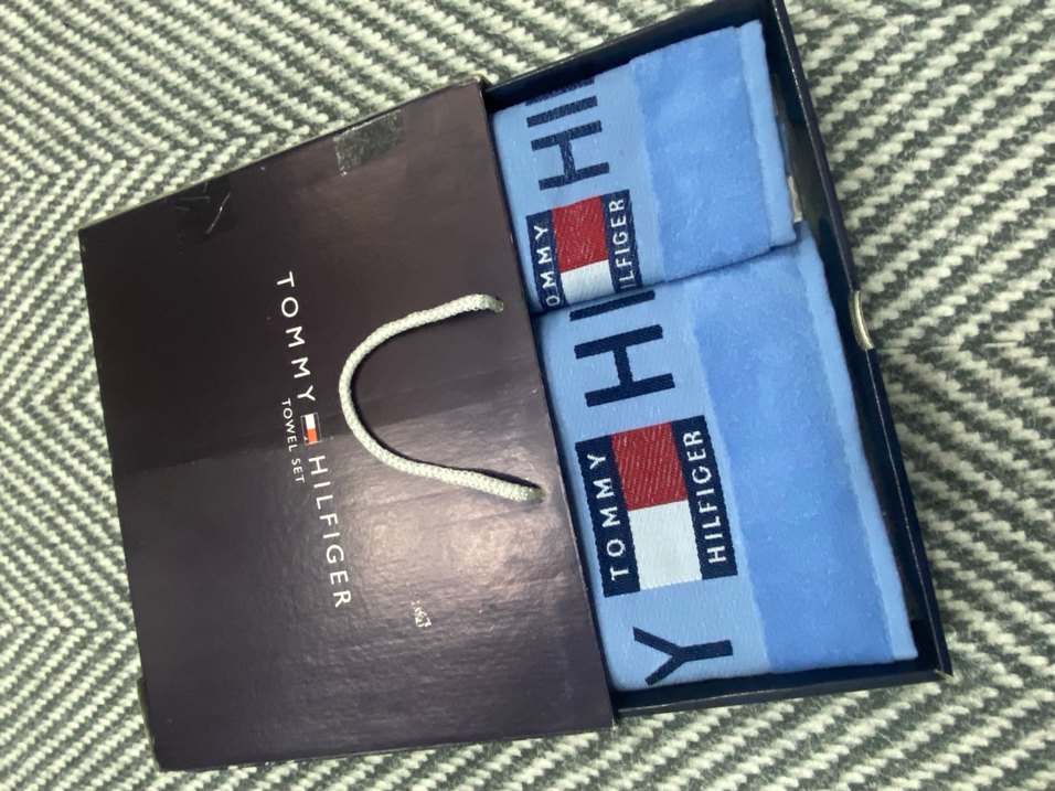 Tommy Hilfiger Mavi ikili set havlu - Görsel 2