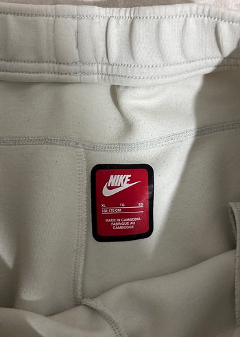 Nike Beyaz Erkek Eşofman Altı Fermuarlı - Görsel 4