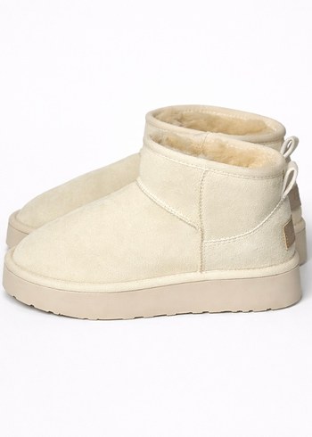 Ugg Bej Suet Dolgu Topuk Kadin Ugg Bot