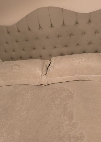 ekru-bej Düz Desenli Yatak Örtüsü - Görsel 2