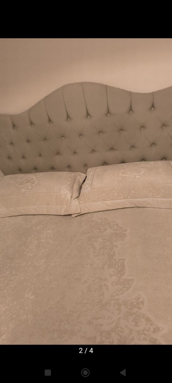 ekru-bej Düz Desenli Yatak Örtüsü - Görsel 2