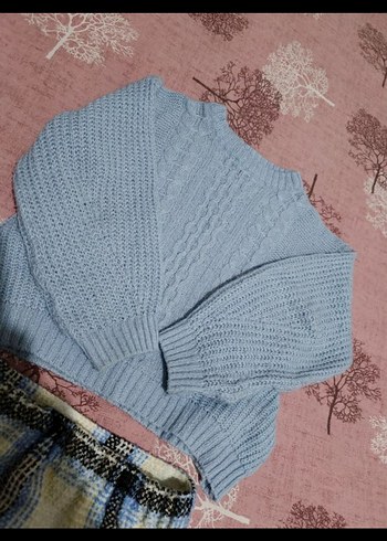 Kız Çocuk Mavi Triko Etek-kazak - Görsel 4