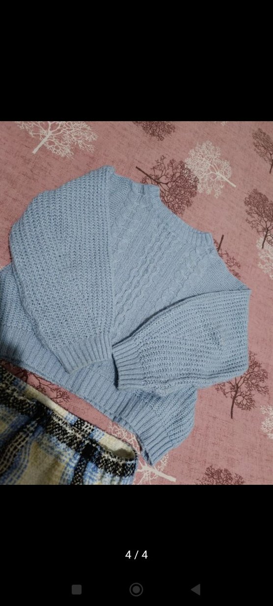 Kız Çocuk Mavi Triko Etek-kazak - Görsel 4