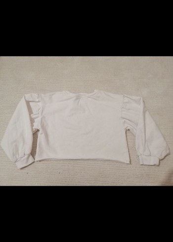 Bordo Parlak Kız tayt ve Beyaz Baskılı Sweatshirt - Görsel 6