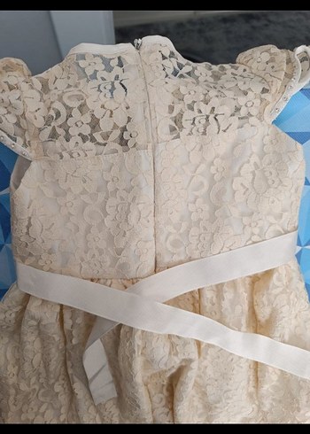 Dantel Detaylı Kız Çocuk Klasik Elbise - Görsel 4