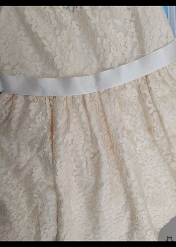 Dantel Detaylı Kız Çocuk Klasik Elbise - Görsel 3