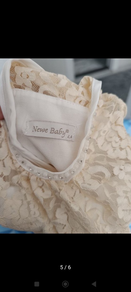 Dantel Detaylı Kız Çocuk Klasik Elbise - Görsel 5