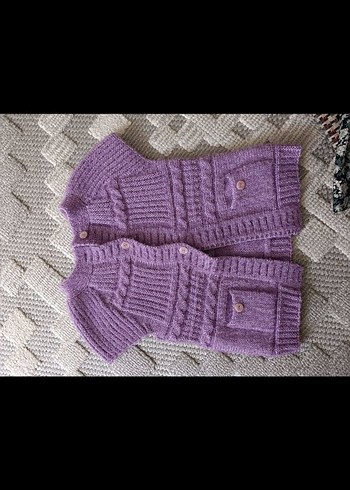 Kız Çocuk Bohem Örgü Hırka-suveter - Görsel 3