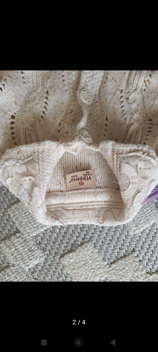 Kız Çocuk Bohem Örgü Hırka-suveter - Görsel 2