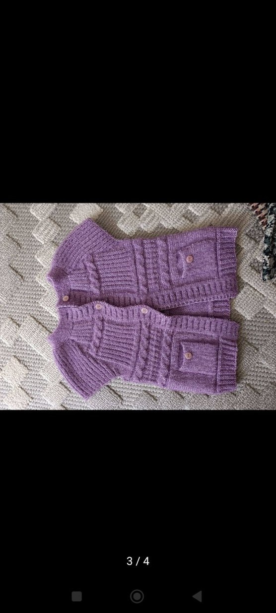 Kız Çocuk Bohem Örgü Hırka-suveter - Görsel 3