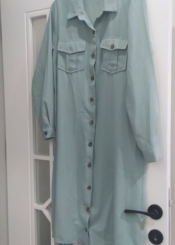 Turkuaz Kadın Uzun Kemerli Elbise-tunik - Görsel 2