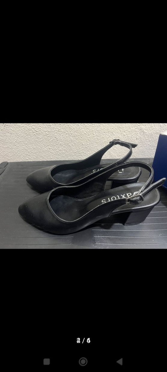 Siyah Tokalı Topuklu Kadın Ayakkabı - Görsel 2