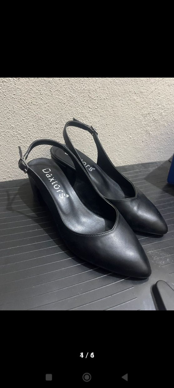 Siyah Tokalı Topuklu Kadın Ayakkabı - Görsel 4