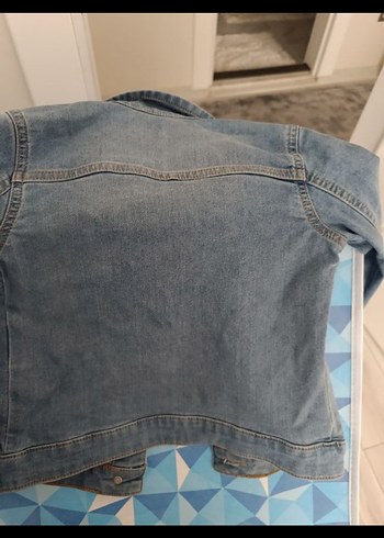 Düğmeli kız çocuk Kot Ceket - Görsel 4