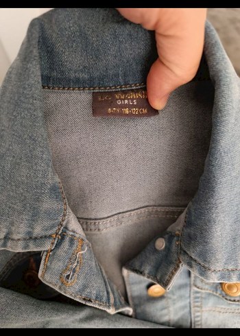 Düğmeli kız çocuk Kot Ceket - Görsel 3