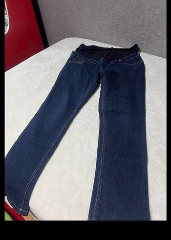 Koyu Mavi Hamile Kot Pantolon - Görsel 4