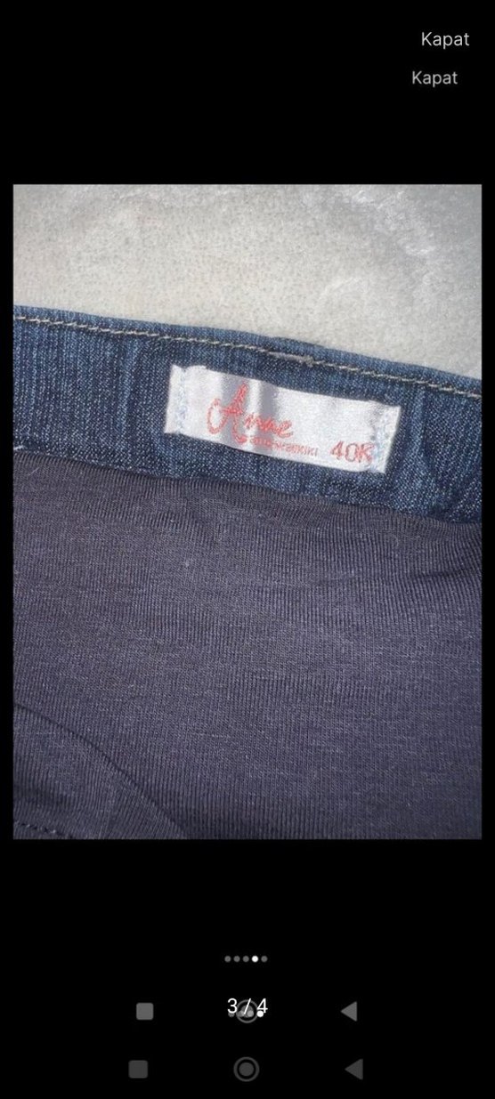 Koyu Mavi Hamile Kot Pantolon - Görsel 3