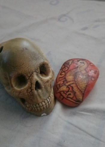 Kahverengi Kafatası ve Kartal Figürlü Dekor - Görsel 6