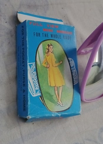 vintage Elastik morPlastik Makyaj Aynası - Görsel 2