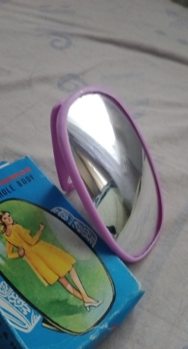 vintage Elastik morPlastik Makyaj Aynası - Görsel 3