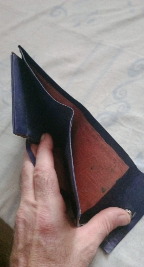 Vintage Lacivert Erkek Cüzdan - Görsel 3