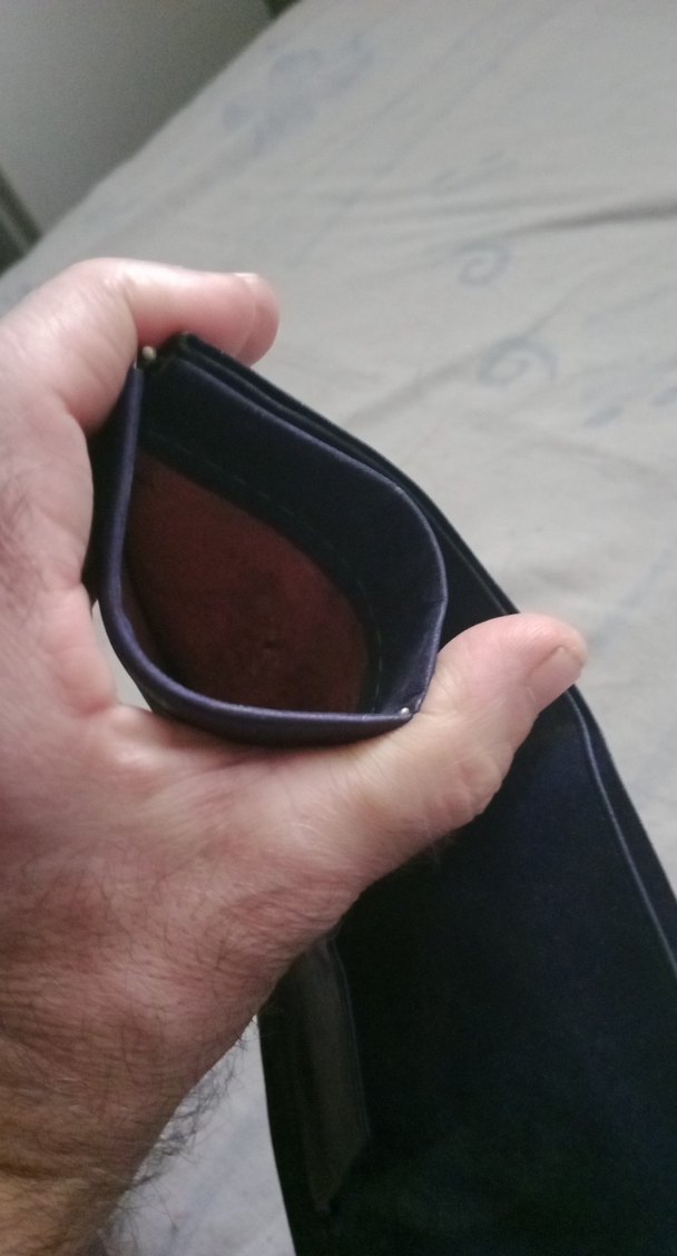 Vintage Lacivert Erkek Cüzdan - Görsel 4