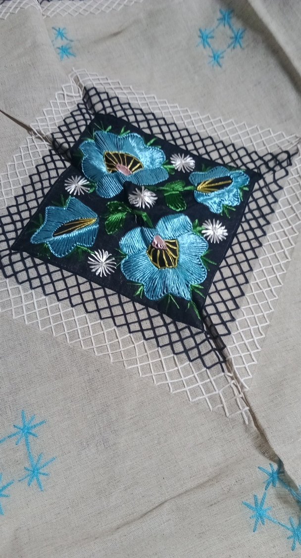 Nakışlı Çok Renkli Masa sehpa Örtüsü el emeği - Görsel 2