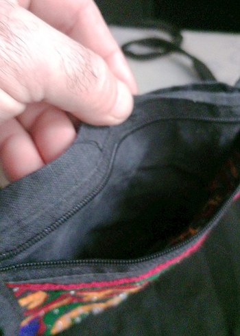 Nakışlı ve Boncuklu Bohem Kadın Çantası ikisi bir arada - Görsel 6