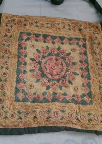 Nakışlı ve Boncuklu Bohem Kadın Çantası ikisi bir arada - Görsel 2