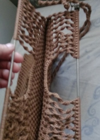 MAROME Bej Örgü Bohem Kadın Çanta - Görsel 6