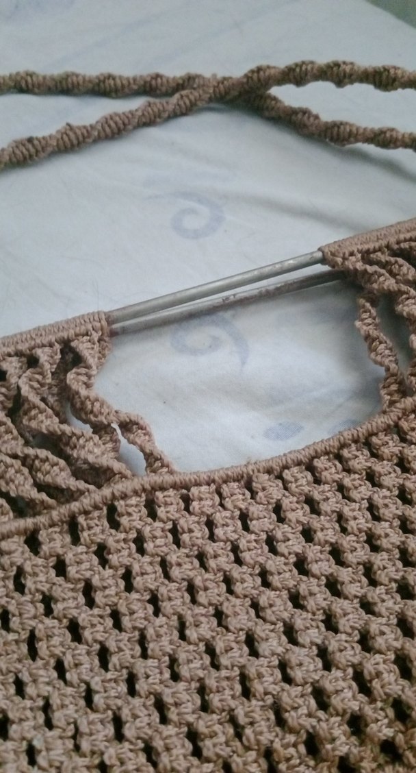 MAROME Bej Örgü Bohem Kadın Çanta - Görsel 3