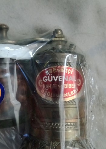 pirinç renkli geleneksel baharat değirmeni seti - Görsel 2